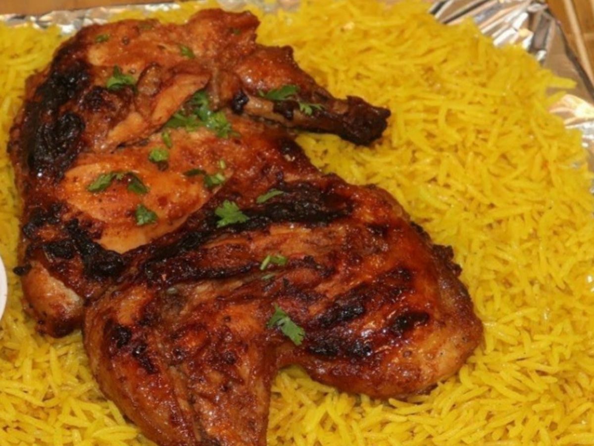 1/4 Chicken Shish Or Shawaya Breast With Basmati Rice