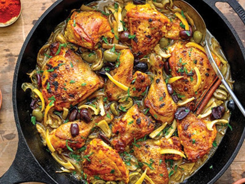 Quarter Chicken With Plain Tajine And Vermicelli Rice Meal