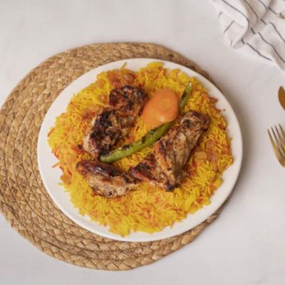 Quarter chicken shish and rice