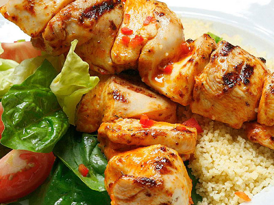shish tawook with rice