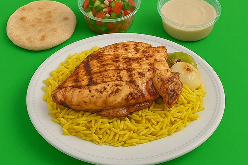 Quarter Chicken Breast + Rice + Vegetables