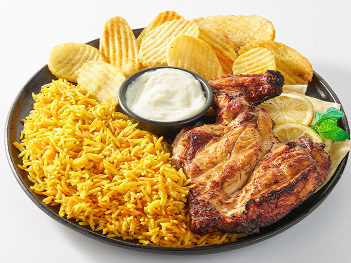 Quarter Charcoal Grilled Chicken Breast Meal