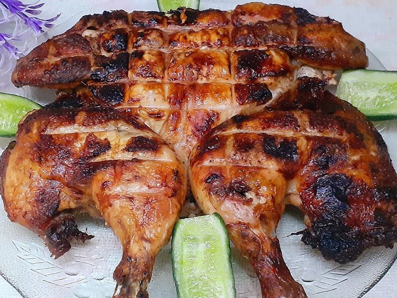 1/4 Chicken Breast With Rice And Salad