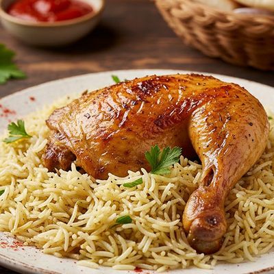Quarter Chicken with Basmati Rice