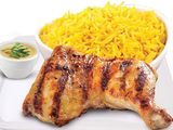 Quarter Charcoal Grilled Chicken Thigh With Rice
