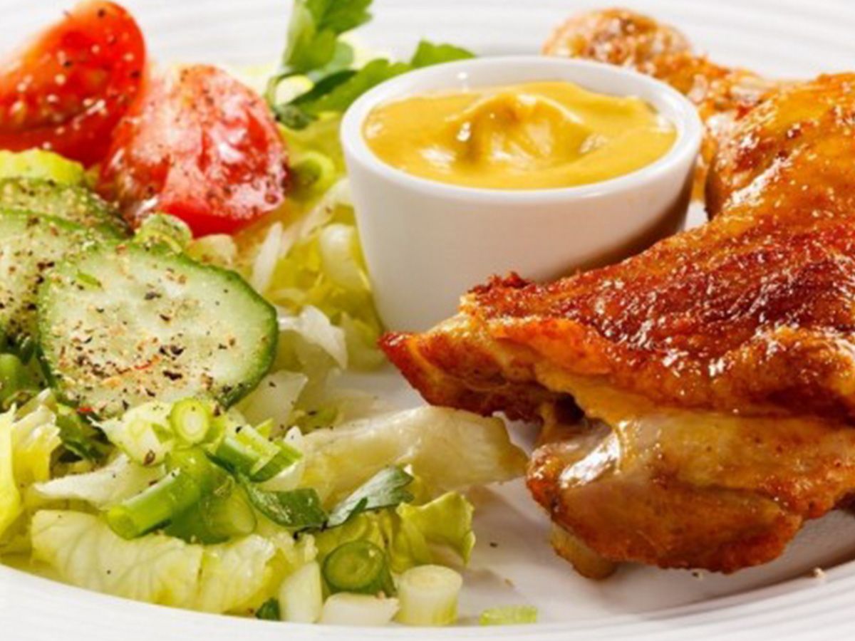 quarter grilled chicken thigh
