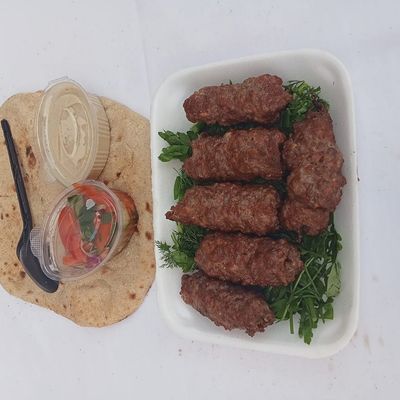 Quarter Plain Kofta With Bread And Salad