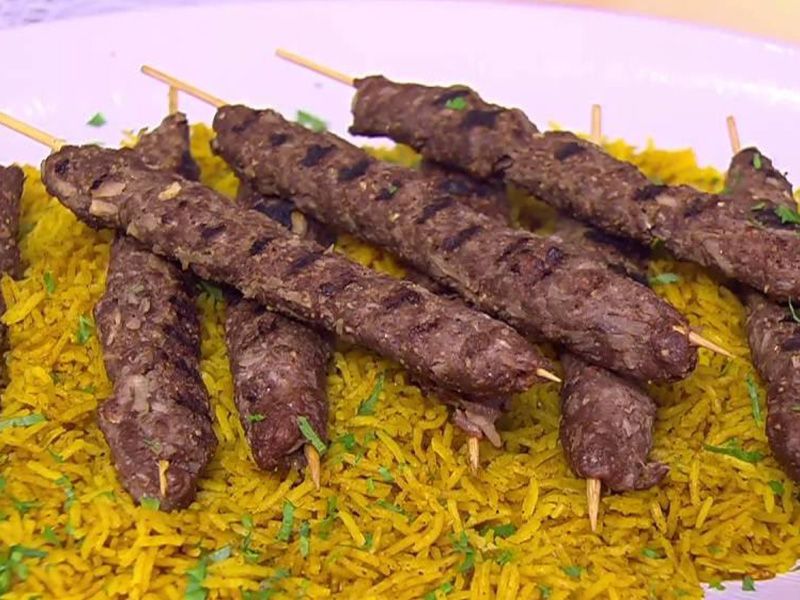 Quarter lamb kofta with basmati rice