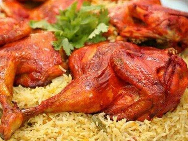 Quarter Chicken Mandi With Rice Meal