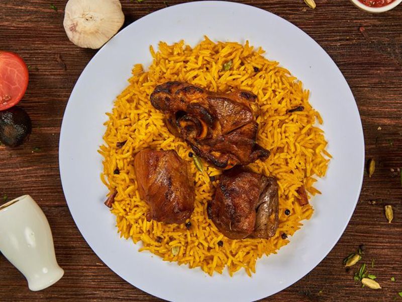 1/4 Chicken Mandi Or Grilled With 1/4 Kofta