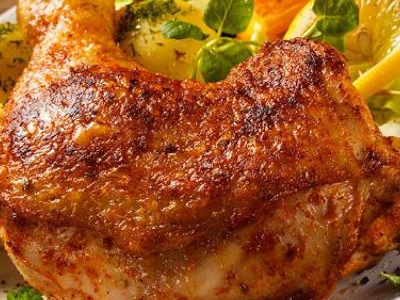 Quarter Grilled Chicken Thighs Meal