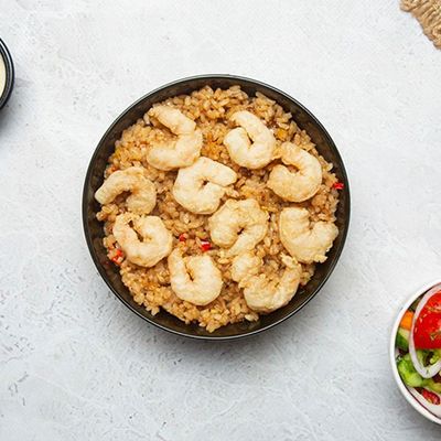 أرز بسمتي أصفر بالجمبري