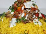 Basmati Rice With Meat Shawerma