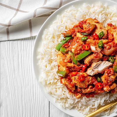 فاهيتا دجاج مع أرز بالفطر