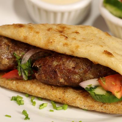 Kofta, liver and mombar loaf