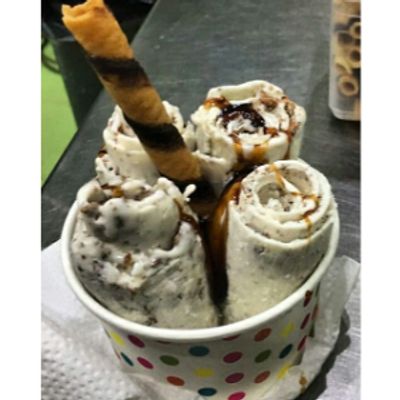 Ice Cream Roll With Cappuccino