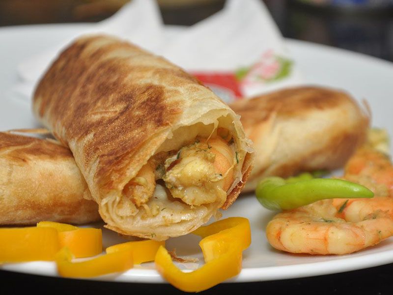 Shrimp With Tartar Sauce Roll Pie
