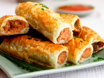 Cheese sausage rolls