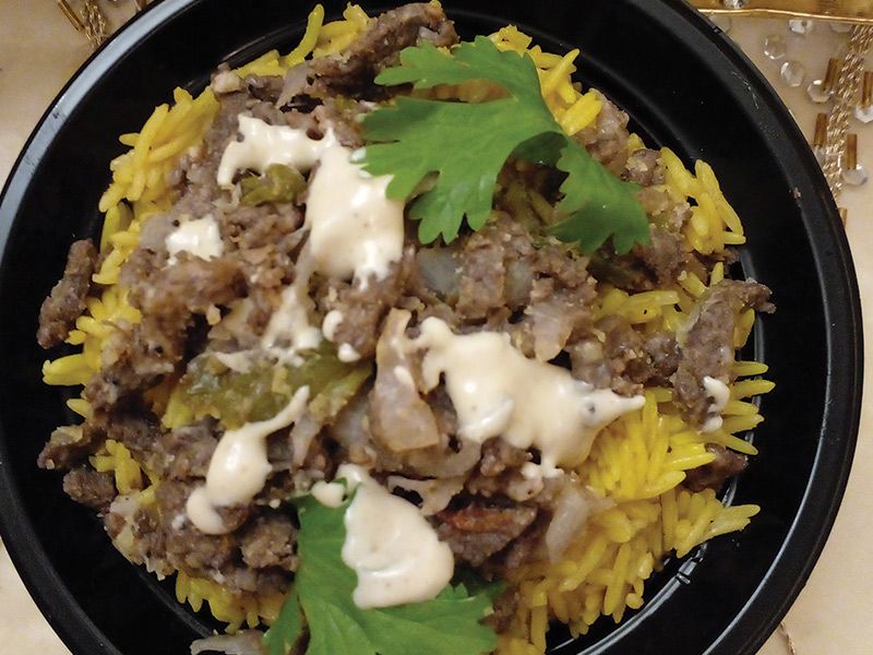 Meat Shawerma With Basmati Rice Rezo Platter