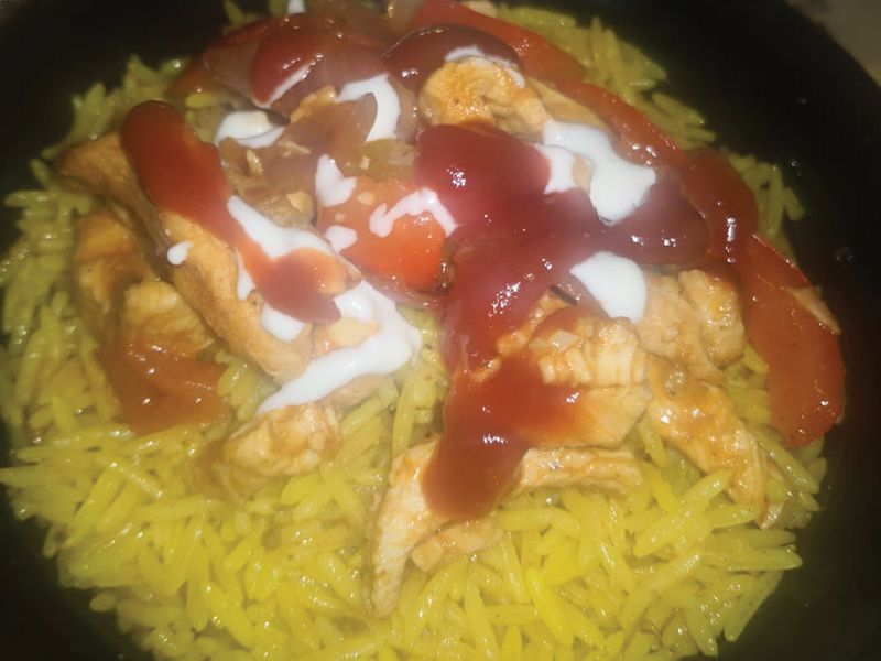 Chicken Fajita With Basmati Rice Rizo Platter