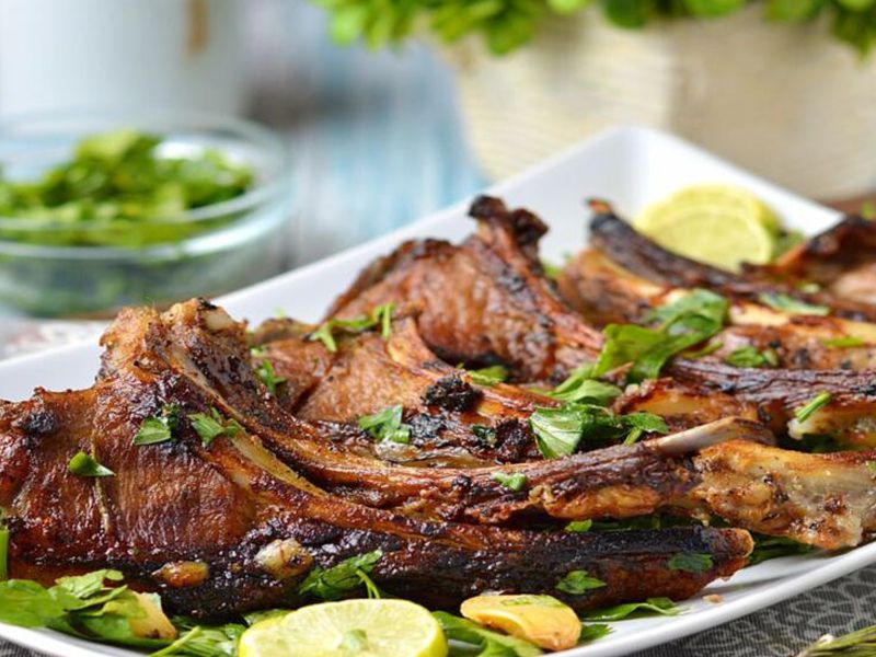 Charcoal Grilled Mutton Ribs