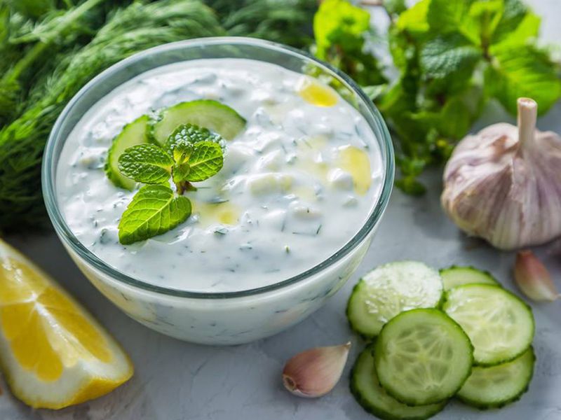Yogurt With Cucumber Salad