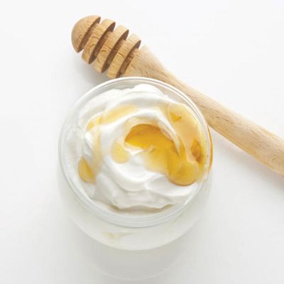 Yogurt with honey juice