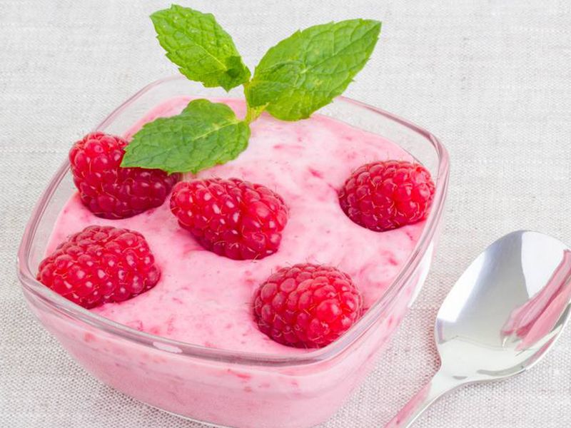 Yogurt With Berries Juice