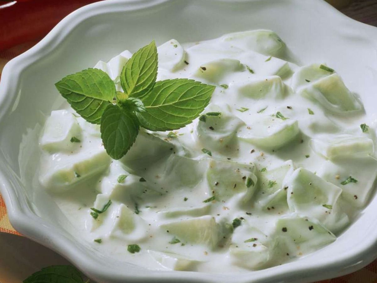 Yogurt With Cucumber And Mint