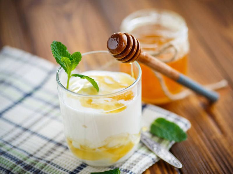Yogurt With Honey Juice