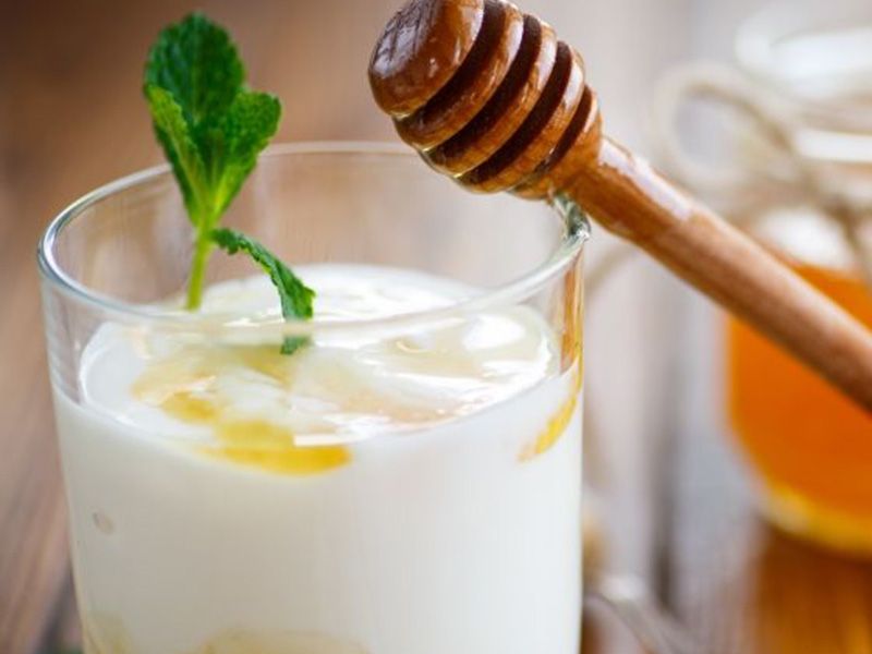 Yogurt With Honey Juice