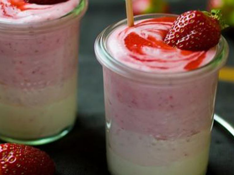Yogurt With Fruits Juice