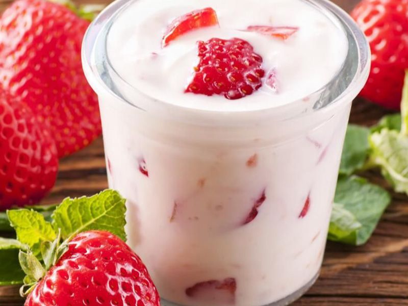 Yogurt With Fruits Juice