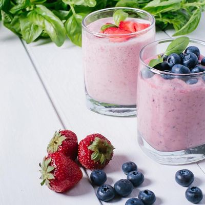 Yogurt With Fruits Pieces And Honey