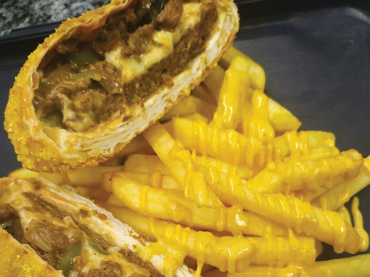 meat fajita burger
