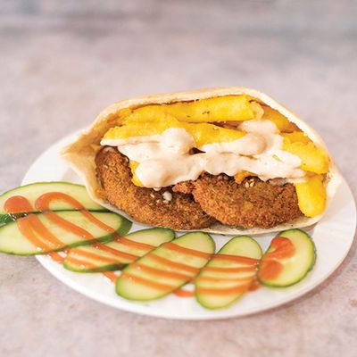 Falafel with potatoes
