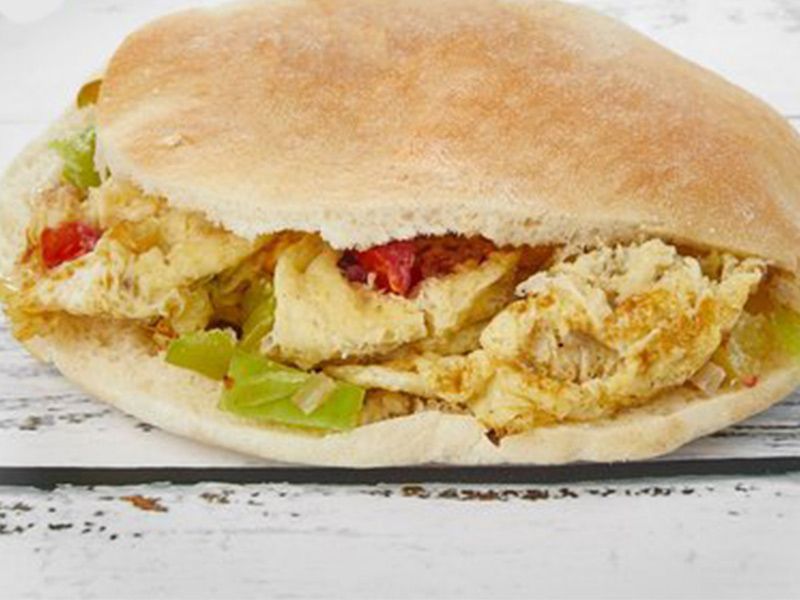 Taamia With Boiled Egg Sandwich