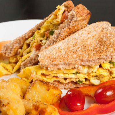 Vegetables Omelette Sandwich