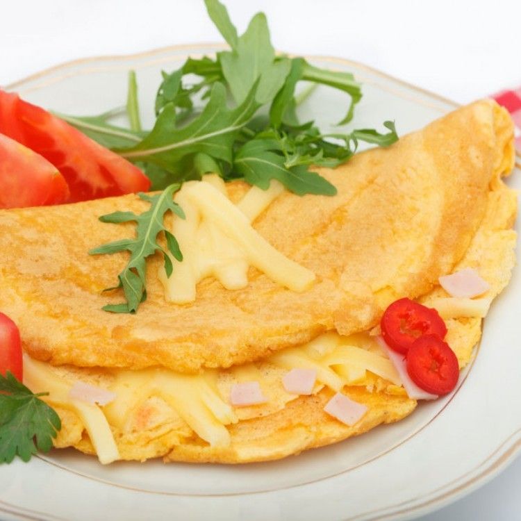 Omelette With Cheddar Cheese Sandwich