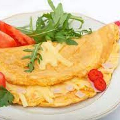 Omelette With Cheddar Cheese Sandwich