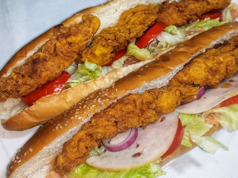 Chicken strips sandwich
