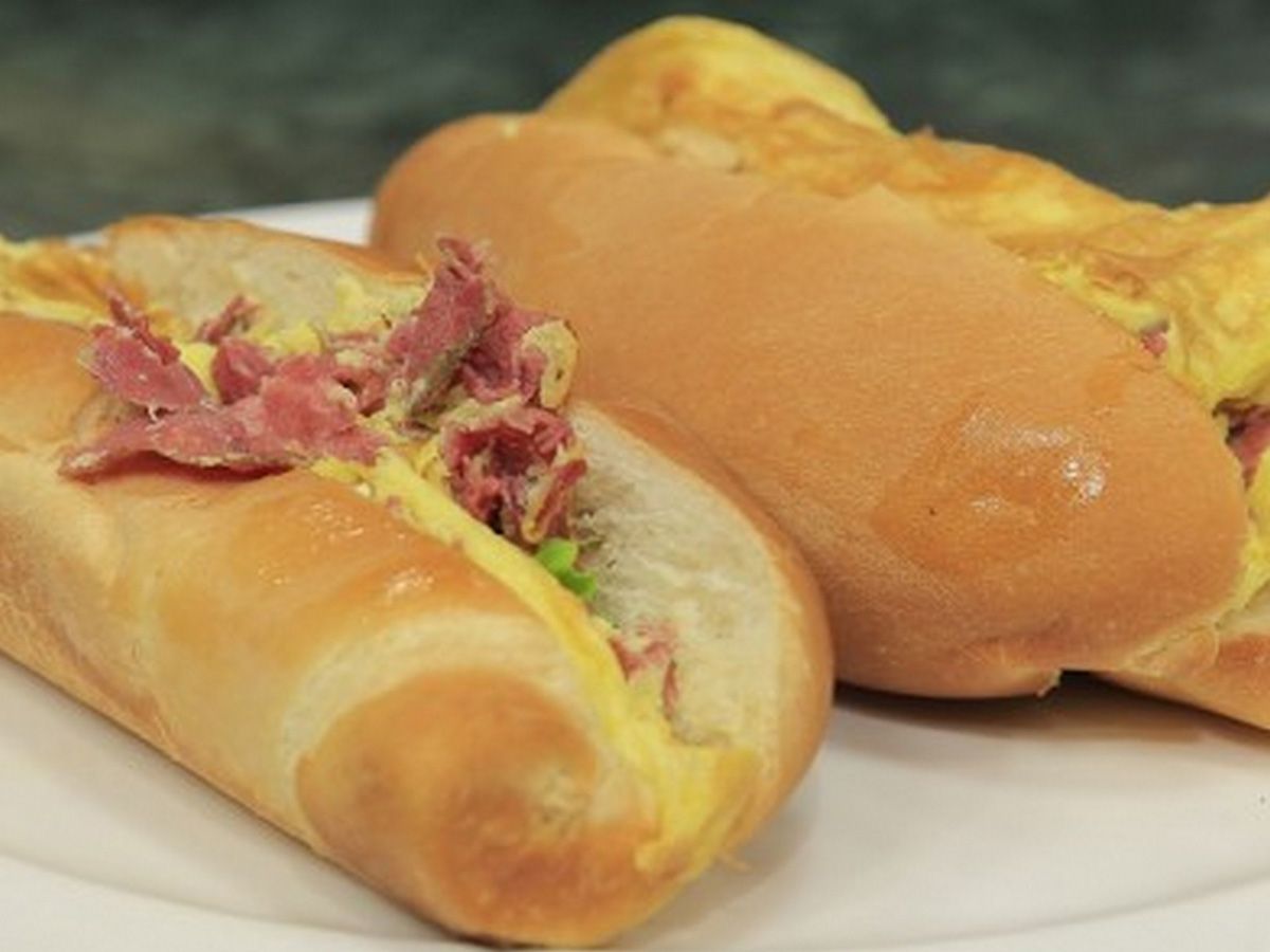 Pastrami egg omelette