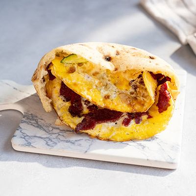 Pastrami and Omelette Sandwich