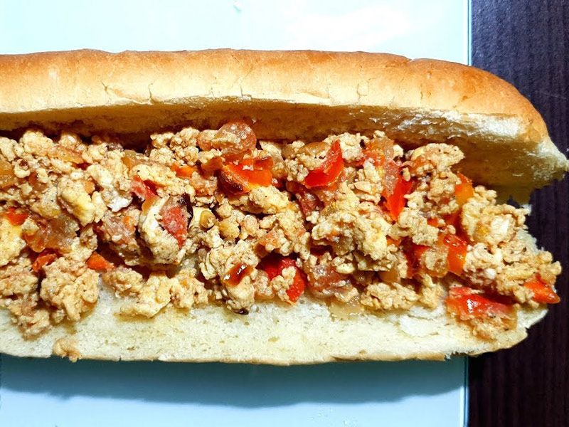 Pizza Omelette Sandwich