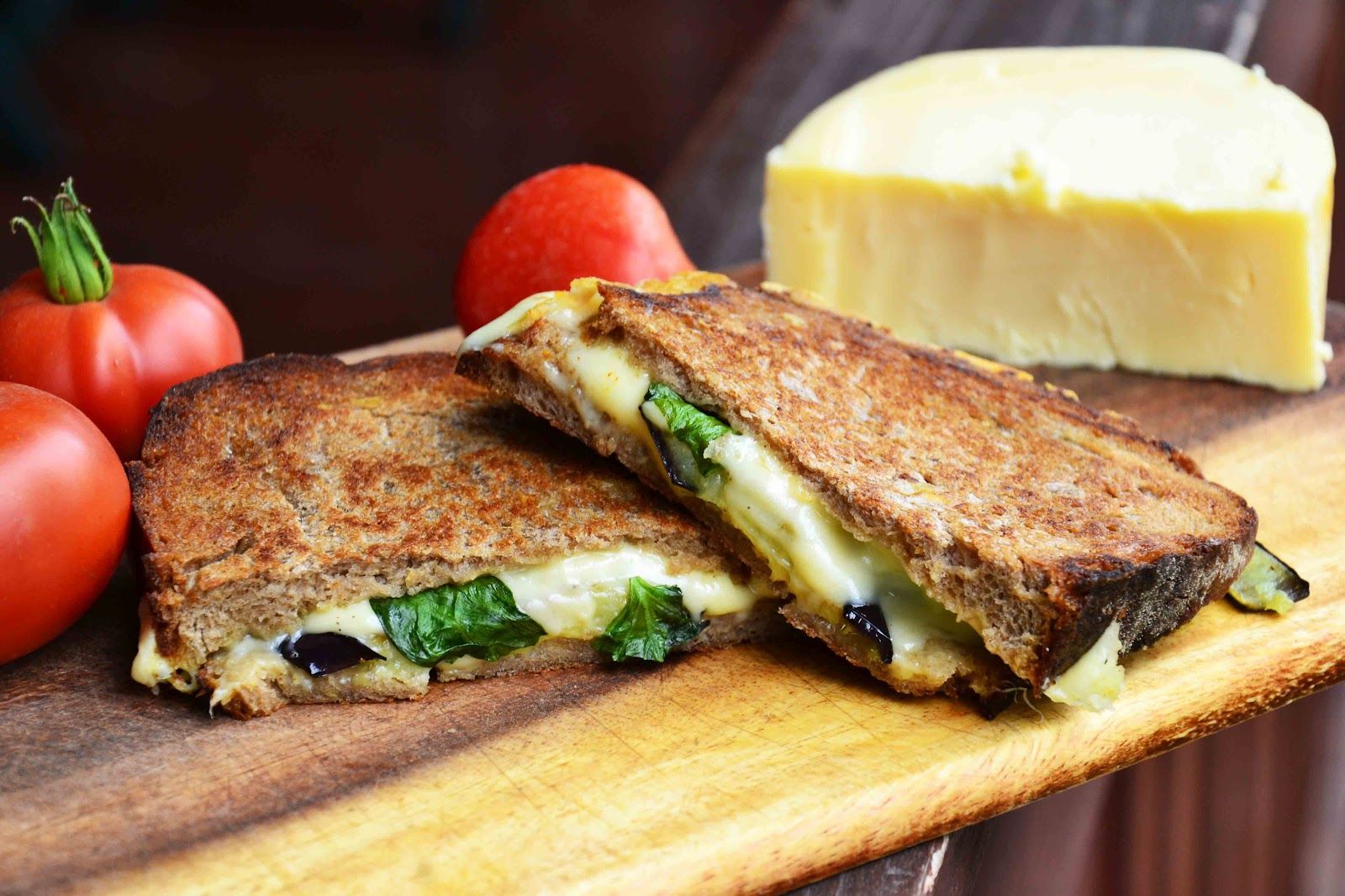 Eggplant With Chickpeas Sandwich