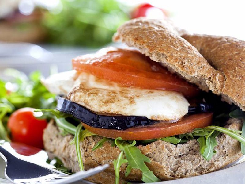Fried Eggplant Sandwich