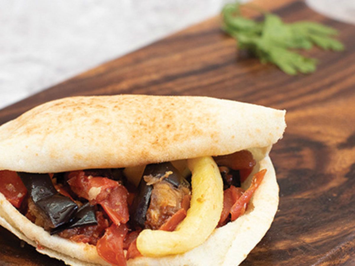 Fried eggplant sandwich