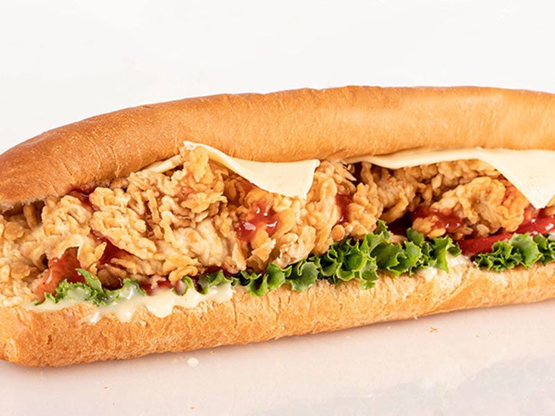 Chicken Pane With Cheese Sandwich