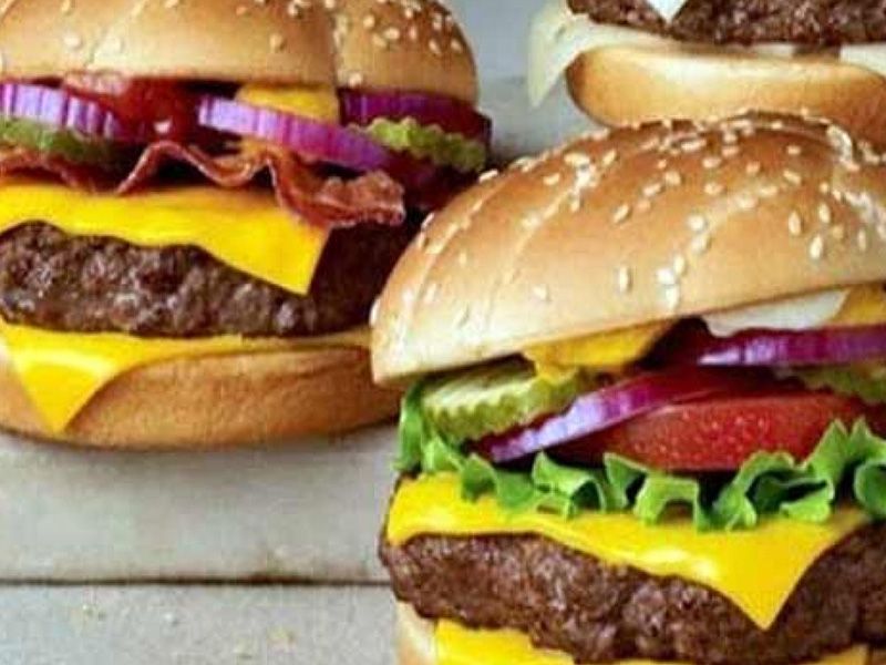 Burger With Eggs And Cheese Sandwich