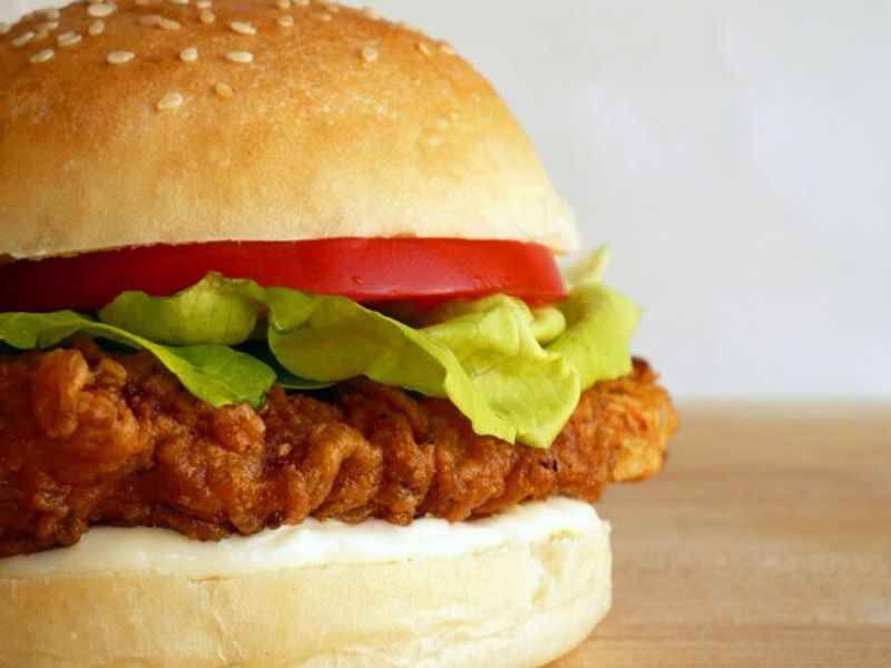 Burger With Big Tasty Sauce Sandwich
